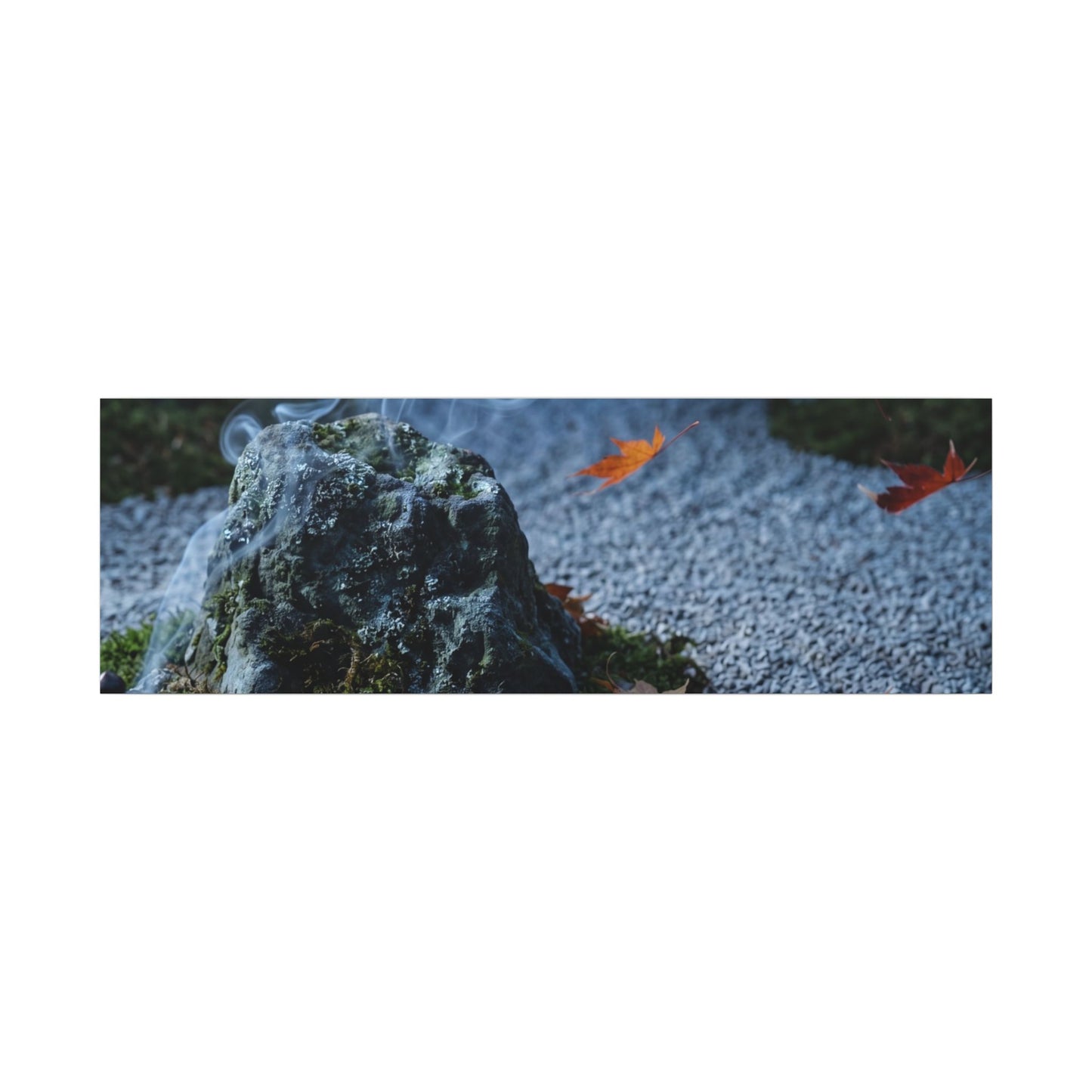 Autumn Incense Smoke Karesansui Canvas Art | Calm Decor