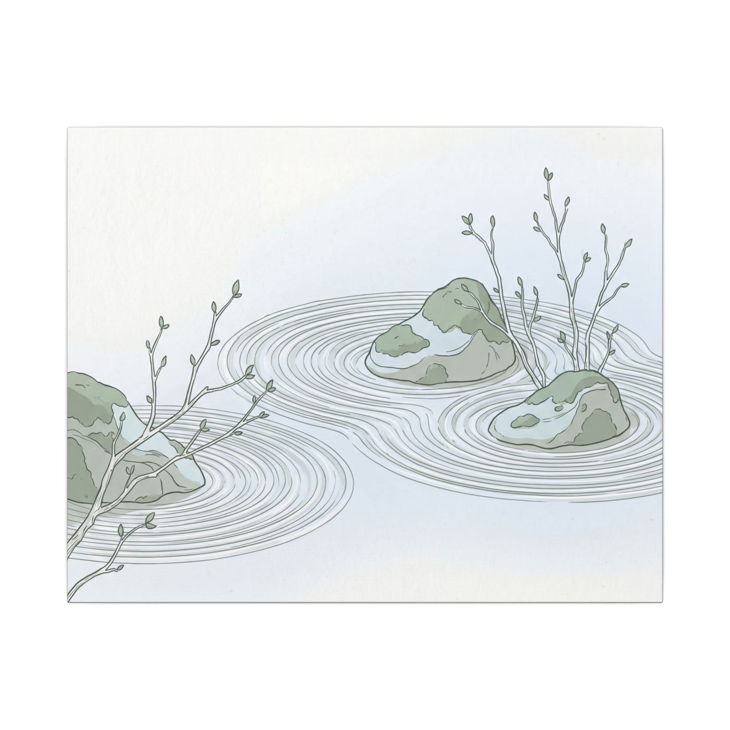Moonlight Rock Garden Canvas Art - Japandi Ma