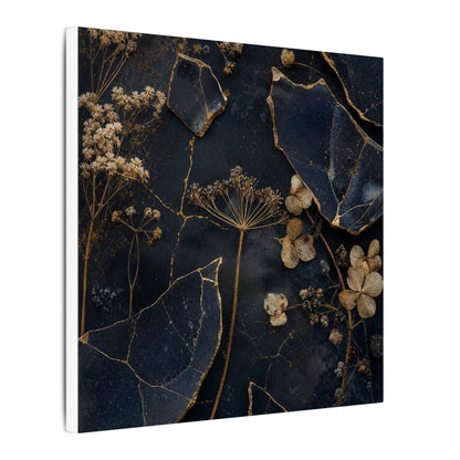 Philosophical Dried Flowers Canvas Art - Broken Beauty Kintsugi
