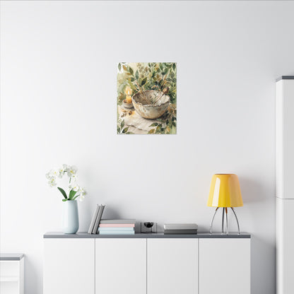 Ceramic Bowl Summer Canvas Art | Japandi Elegant Design