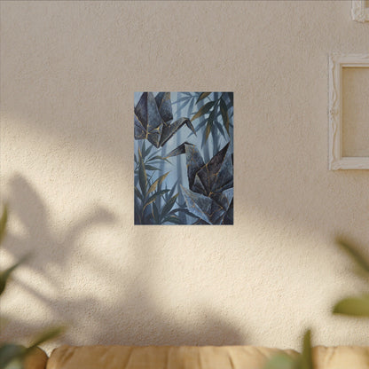 Paper Fold Canvas Art | Summer Kintsugi Crackle Gold Art