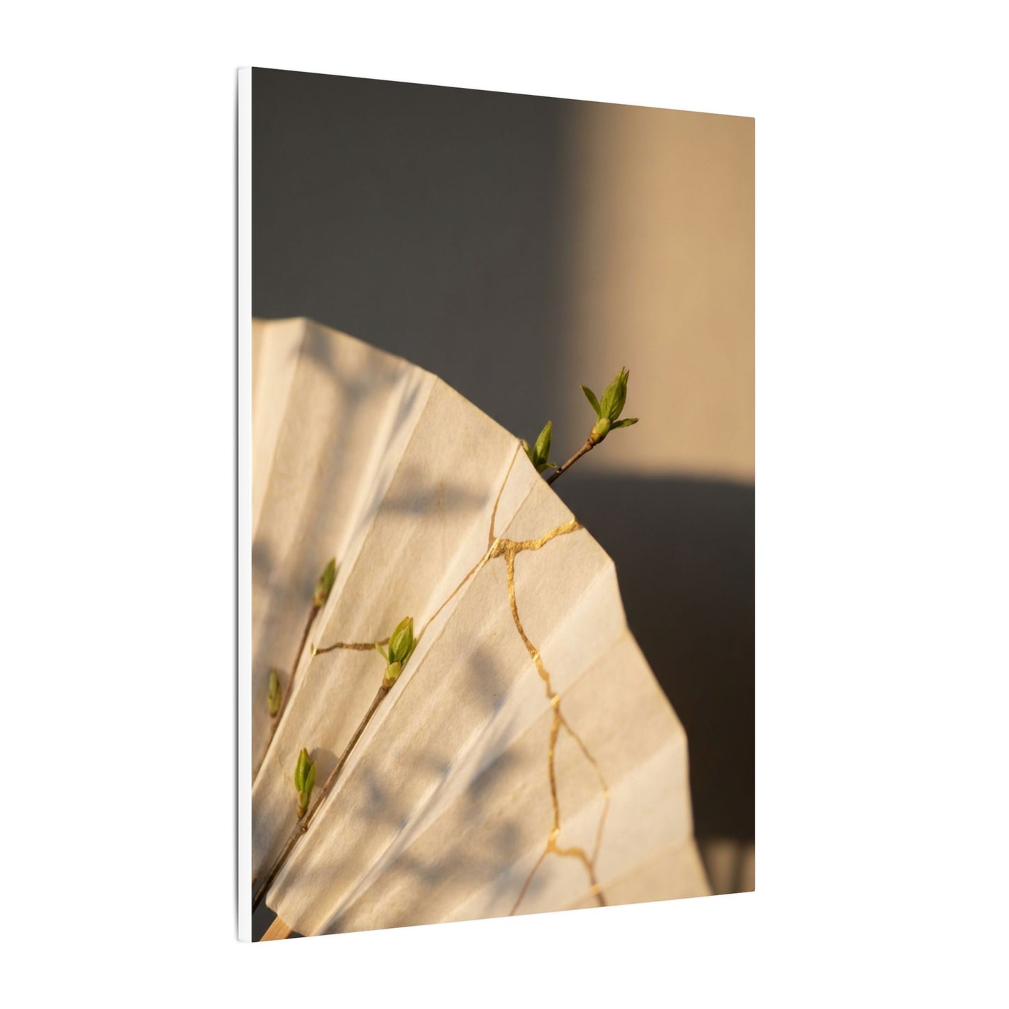 Paper Fold Gold Vein Canvas Art | Healing Kintsugi Art