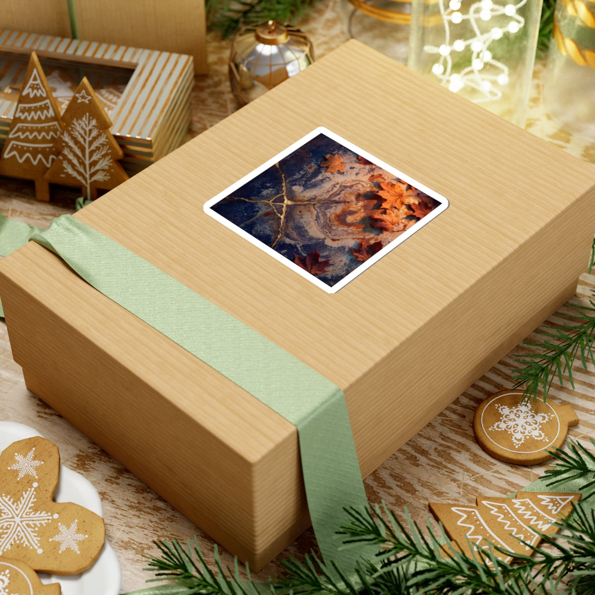 Rust Patina Gold Vein Sticker | Resilient Kintsugi Art Art Print
