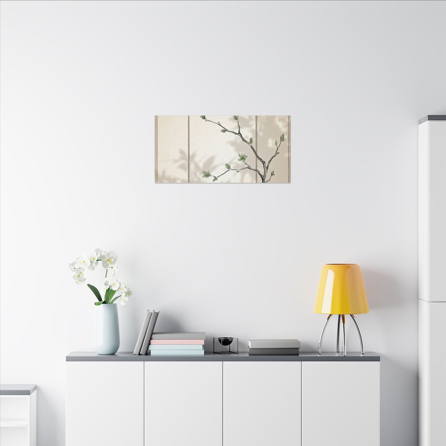 Shoji Screen Spring Canvas Art | Japandi Cozy Design