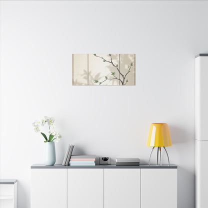 Shoji Screen Spring Canvas Art | Japandi Cozy Design