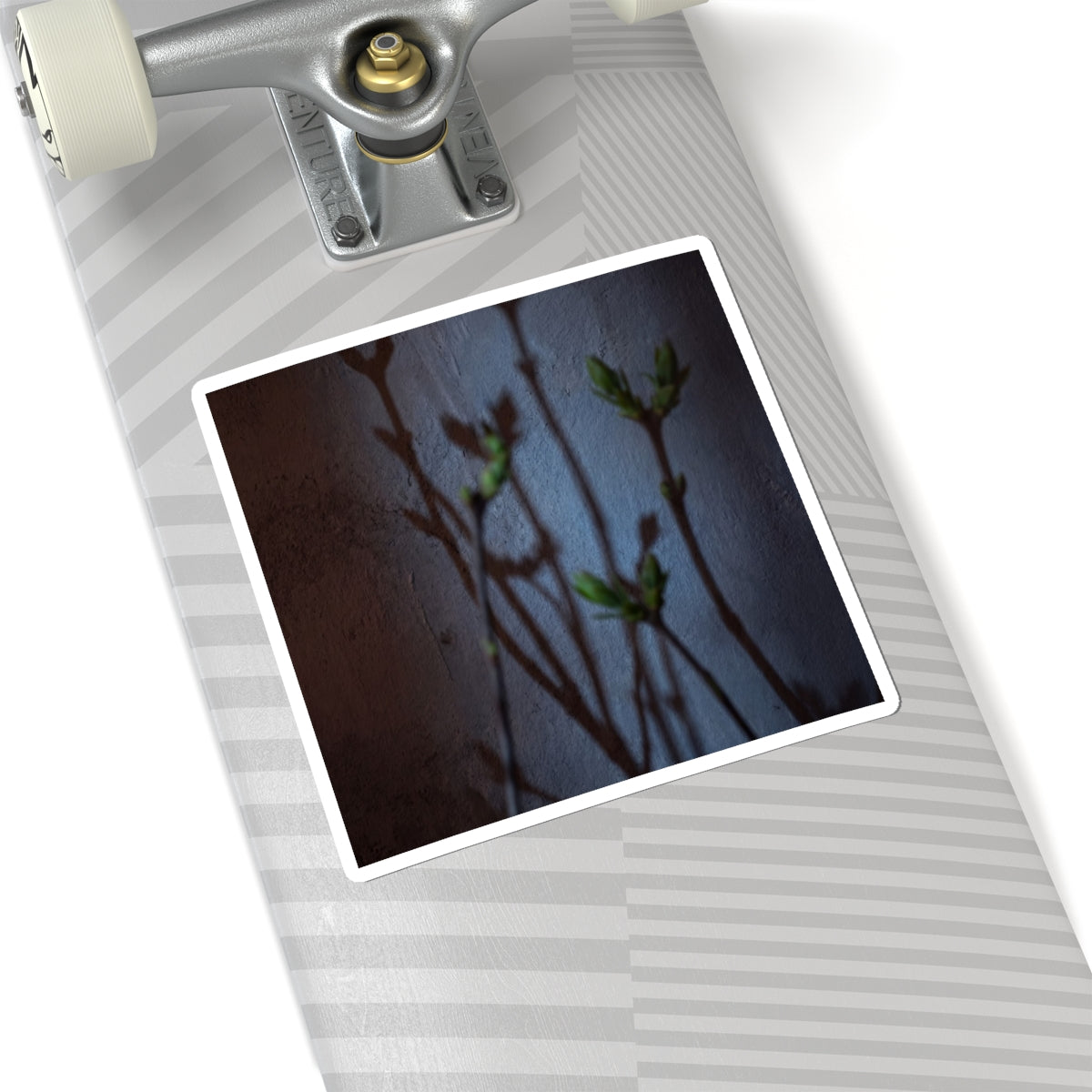 Shadow Play Spring Sticker | Dark Japandi Moody Design