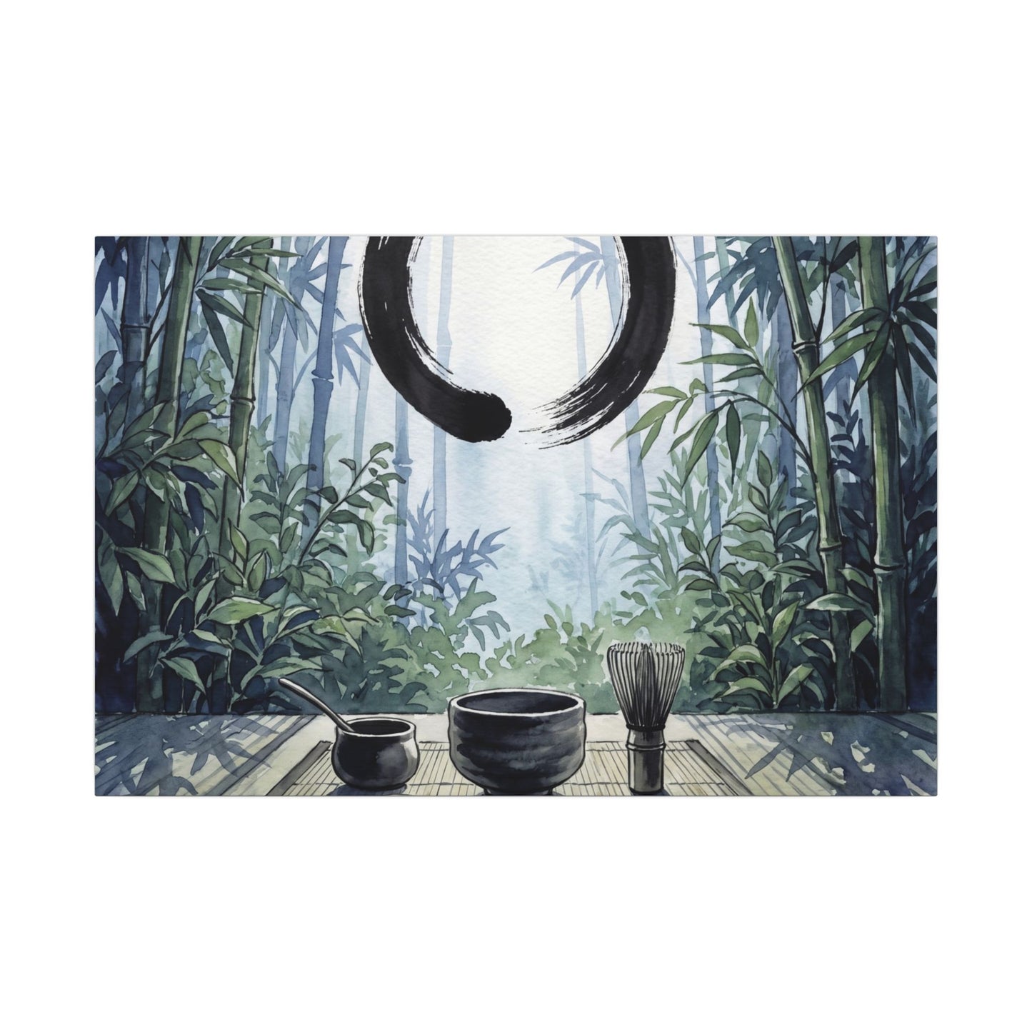 Seijaku Tea Ceremony Canvas Art - Zen Enso Art Print