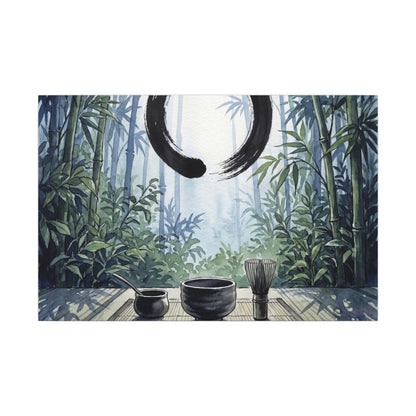 Seijaku Tea Ceremony Canvas Art - Zen Enso Art Print