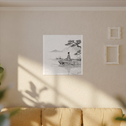 Meditation Harmonious Zen Ukiyo-e Canvas Art