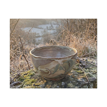 Golden Hour Ceramic Bowl Canvas Art - Japandi Shibui Art Print
