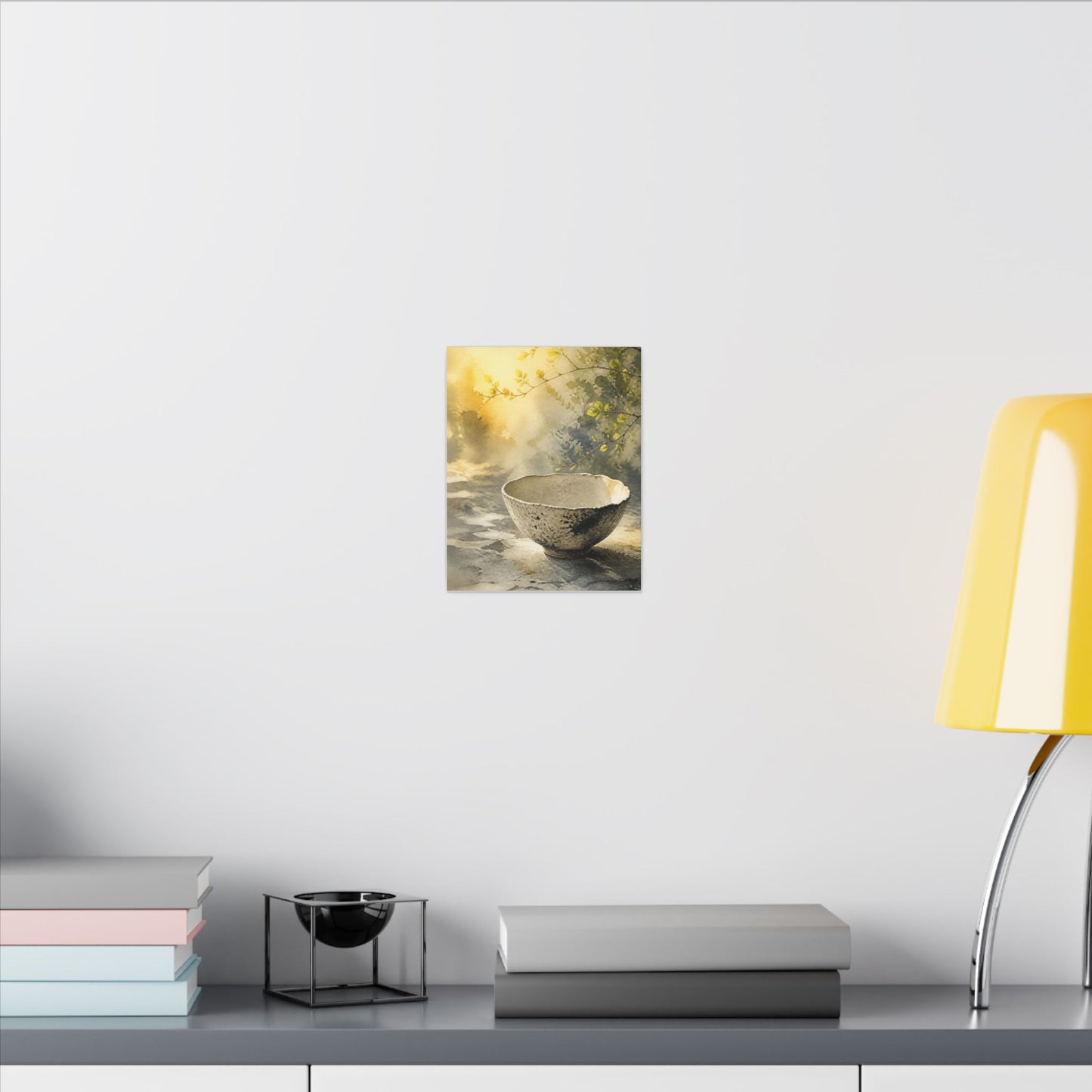 Cozy Ceramic Bowl Canvas Art - Watercolor Japandi