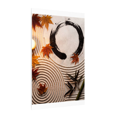 Tranquil Rock Garden Canvas Art - Enso Zen