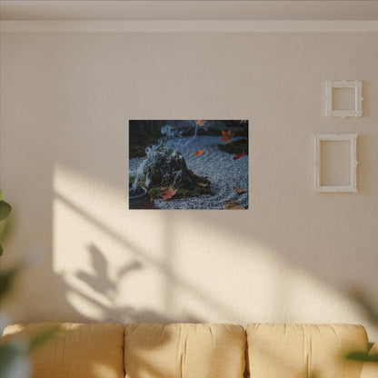 Autumn Incense Smoke Karesansui Canvas Art | Calm Decor