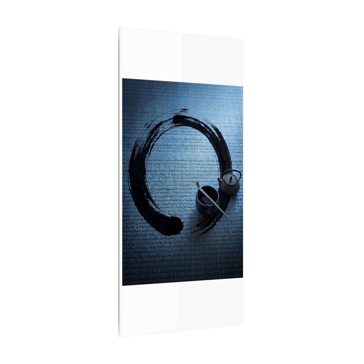 Winter Tea Ceremony Enso Canvas Art | Peaceful Decor