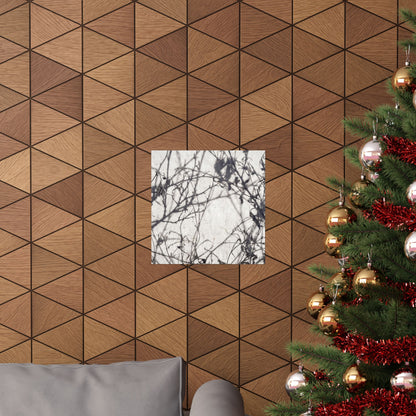 Shadow Play Wall Art Print | Winter Japandi Japanese Pattern Art