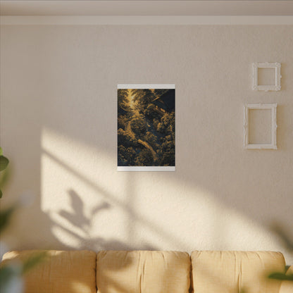 Contemplative Moonlit Garden Canvas Art - Ukiyo E Inspired Zen