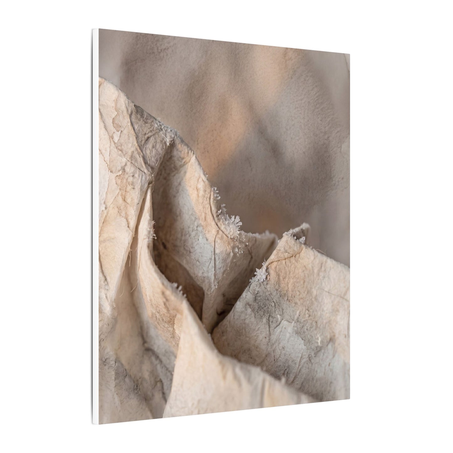 Japandi Paper Fold in Candlelight | Watercolor Canvas Art