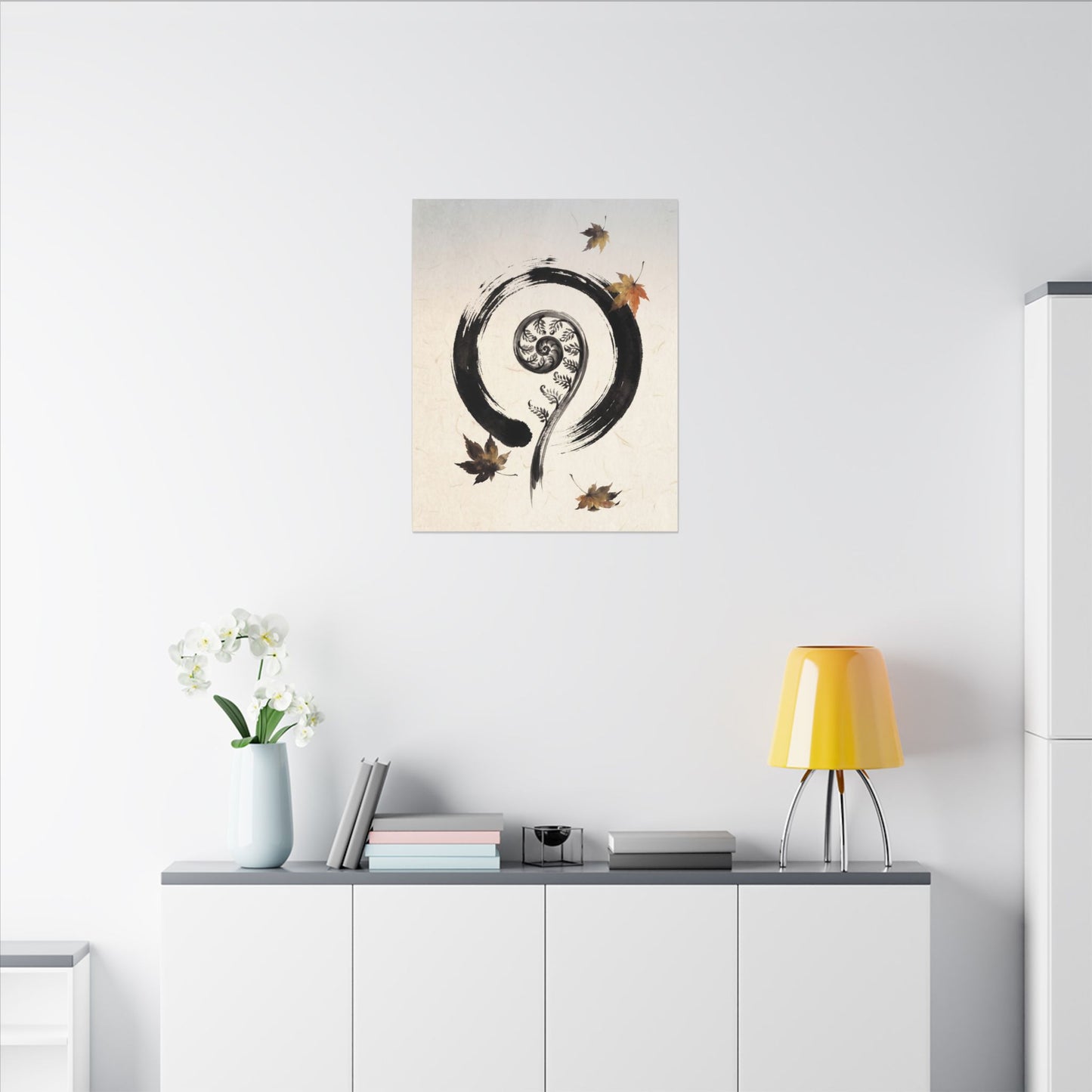 Fern Unfurling Autumn Canvas Art | Zen Peaceful Design