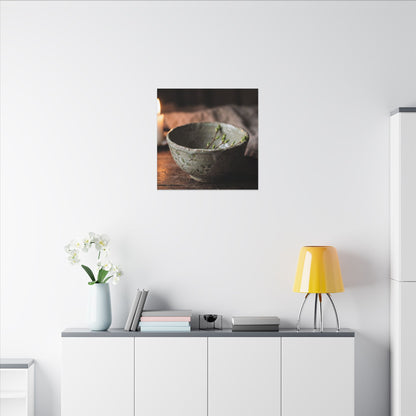 Ceramic Bowl Spring Canvas Art | Japandi Neutral Design