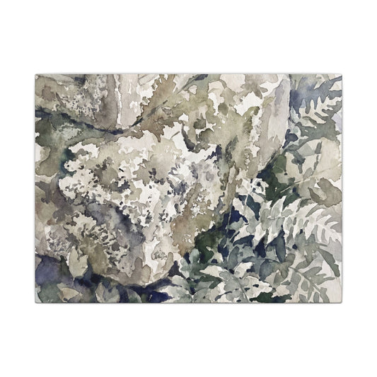 Stone Lantern Watercolor Canvas Art | Elegant Japandi Art Art Print