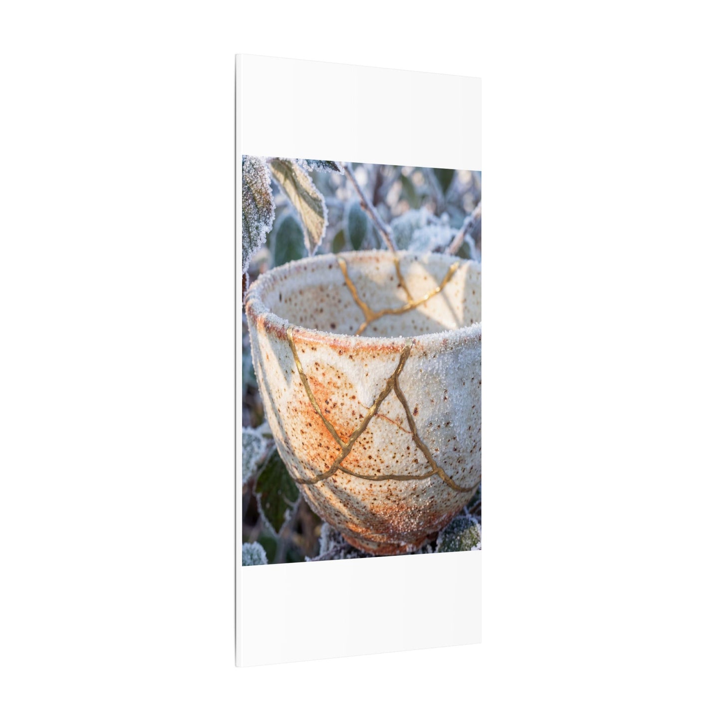 Resilient Ceramic Bowl Canvas Art - Gold Vein Kintsugi