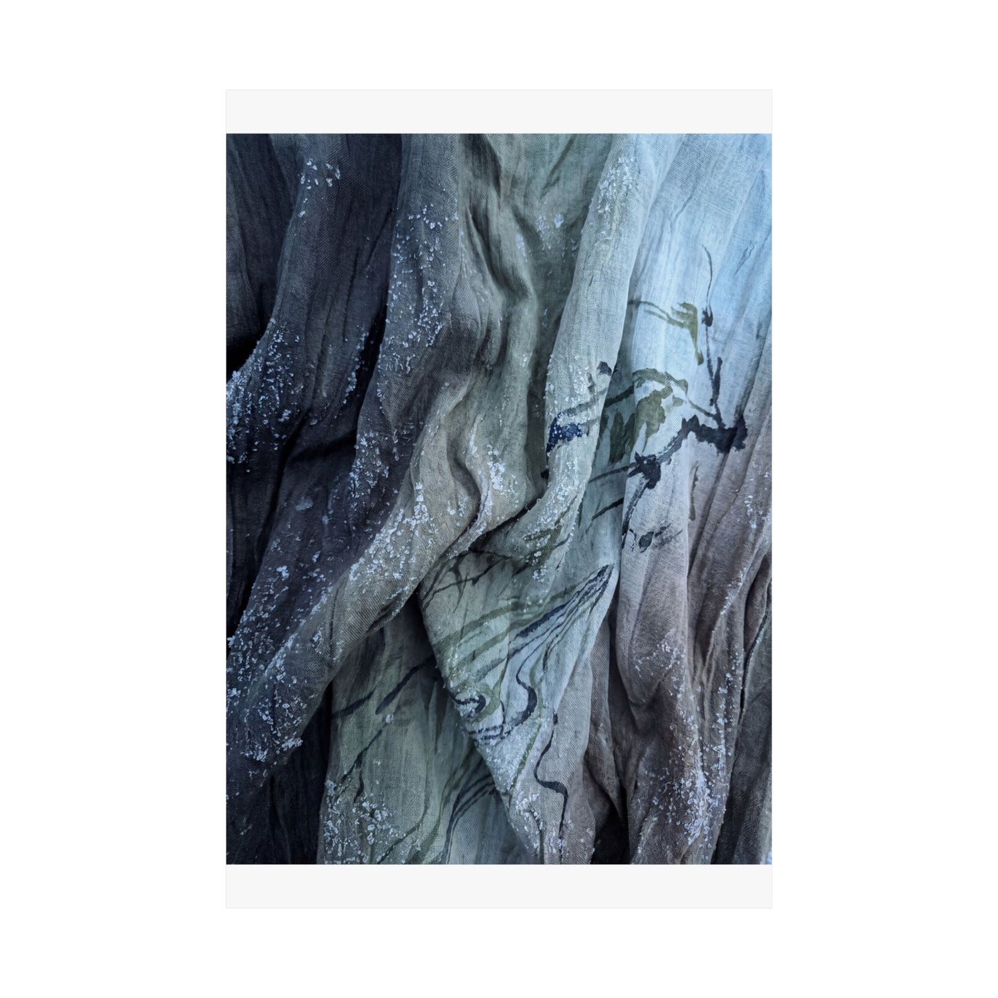 Silk Drape Winter Wall Art Print | Japandi Elegant Design