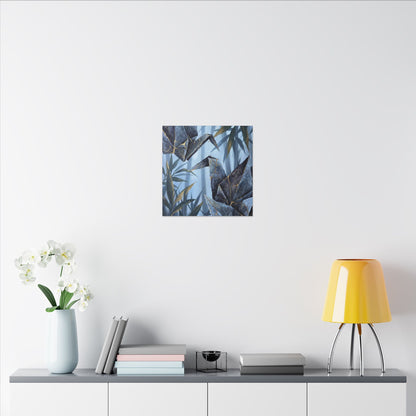 Paper Fold Canvas Art | Summer Kintsugi Crackle Gold Art