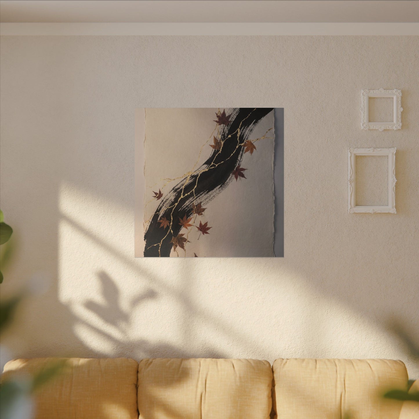 Dawn Ink Brushstroke Canvas Art - Kintsugi Ma
