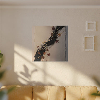 Dawn Ink Brushstroke Canvas Art - Kintsugi Ma