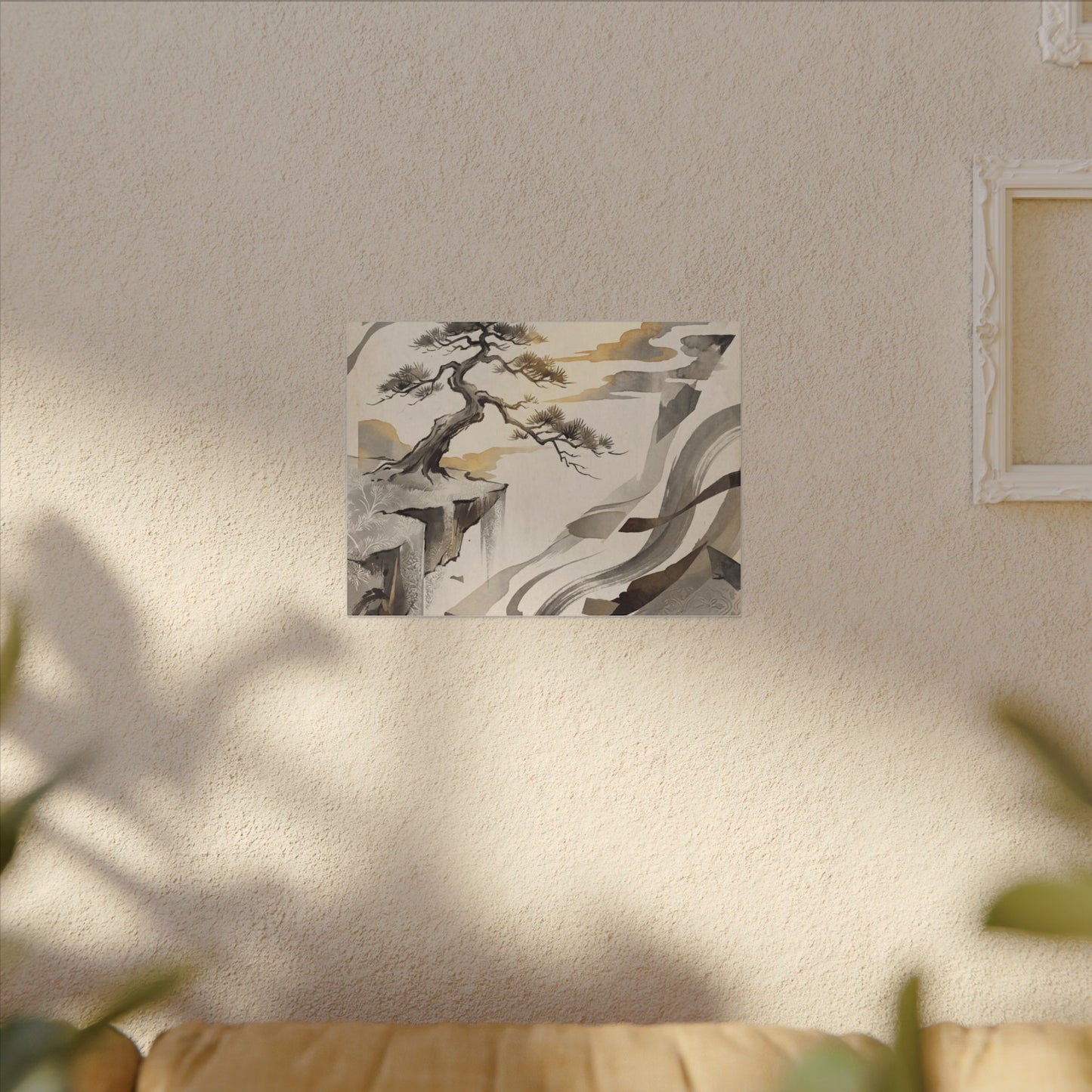 Golden Hour Pine Tree Canvas Art - Japandi Seijaku