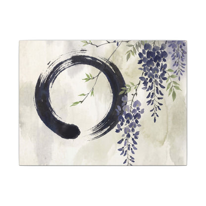 Wisteria Enso Canvas Art | Serene Zen Art