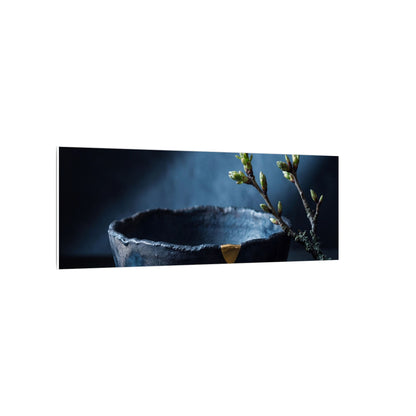Sophisticated Ceramic Bowl Canvas Art - Shadow Zen Dark Japandi