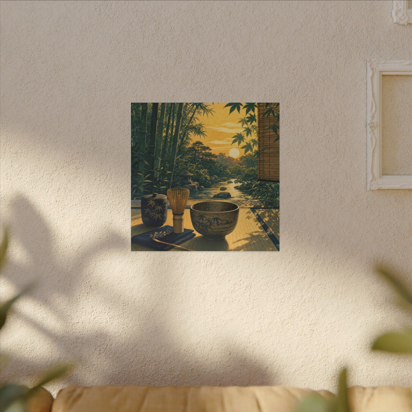 Ma Tea Ceremony Canvas Art - Zen Ukiyo E Inspired