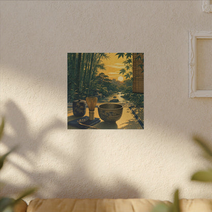 Ma Tea Ceremony Canvas Art - Zen Ukiyo E Inspired