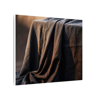 Silk Drape Canvas Art | Winter Dark Japandi Shadow Zen Art