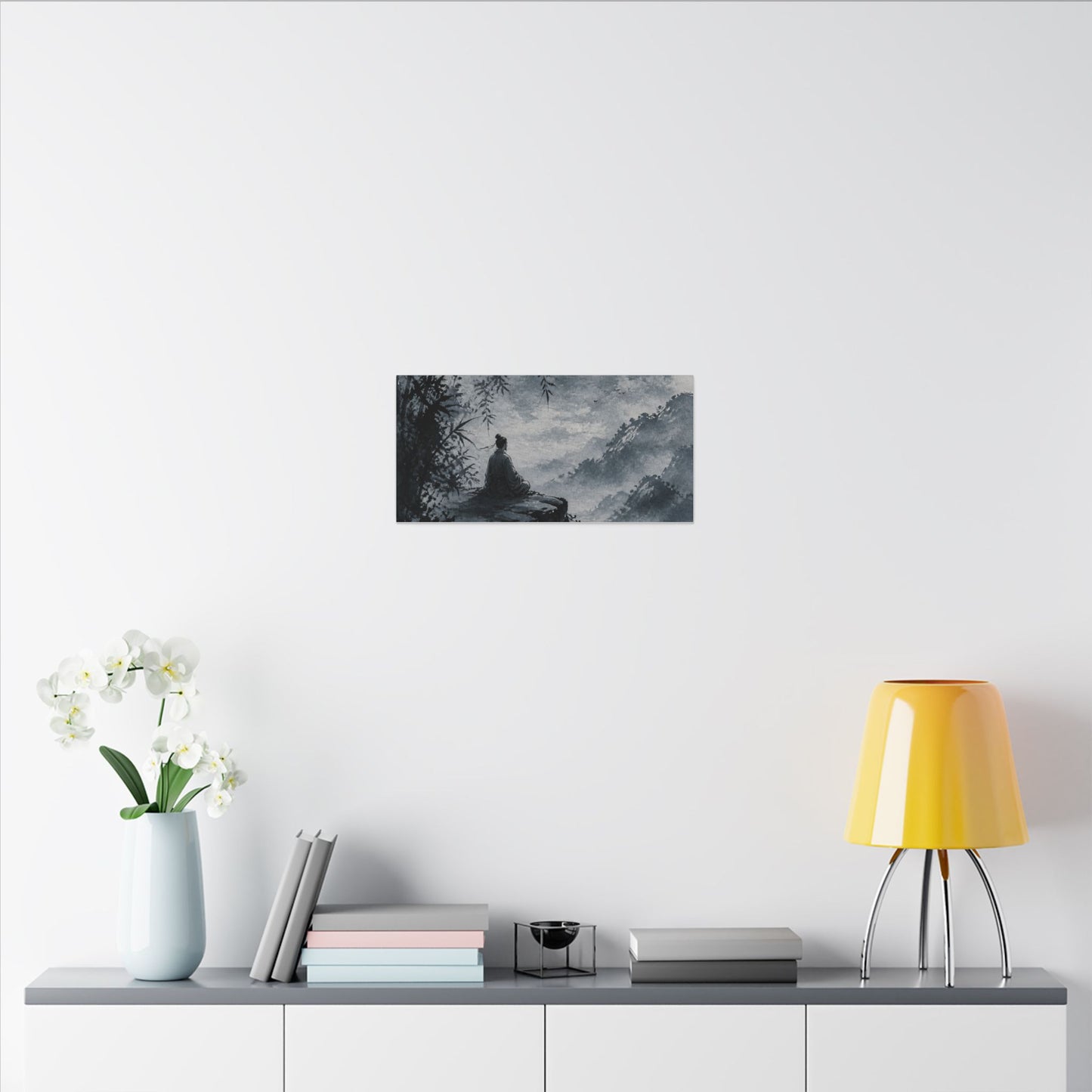Ink Brushstroke Sumi E Canvas Art | Serene Zen Art
