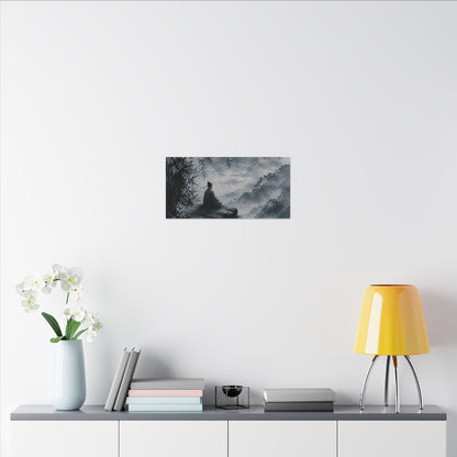 Ink Brushstroke Sumi E Canvas Art | Serene Zen Art