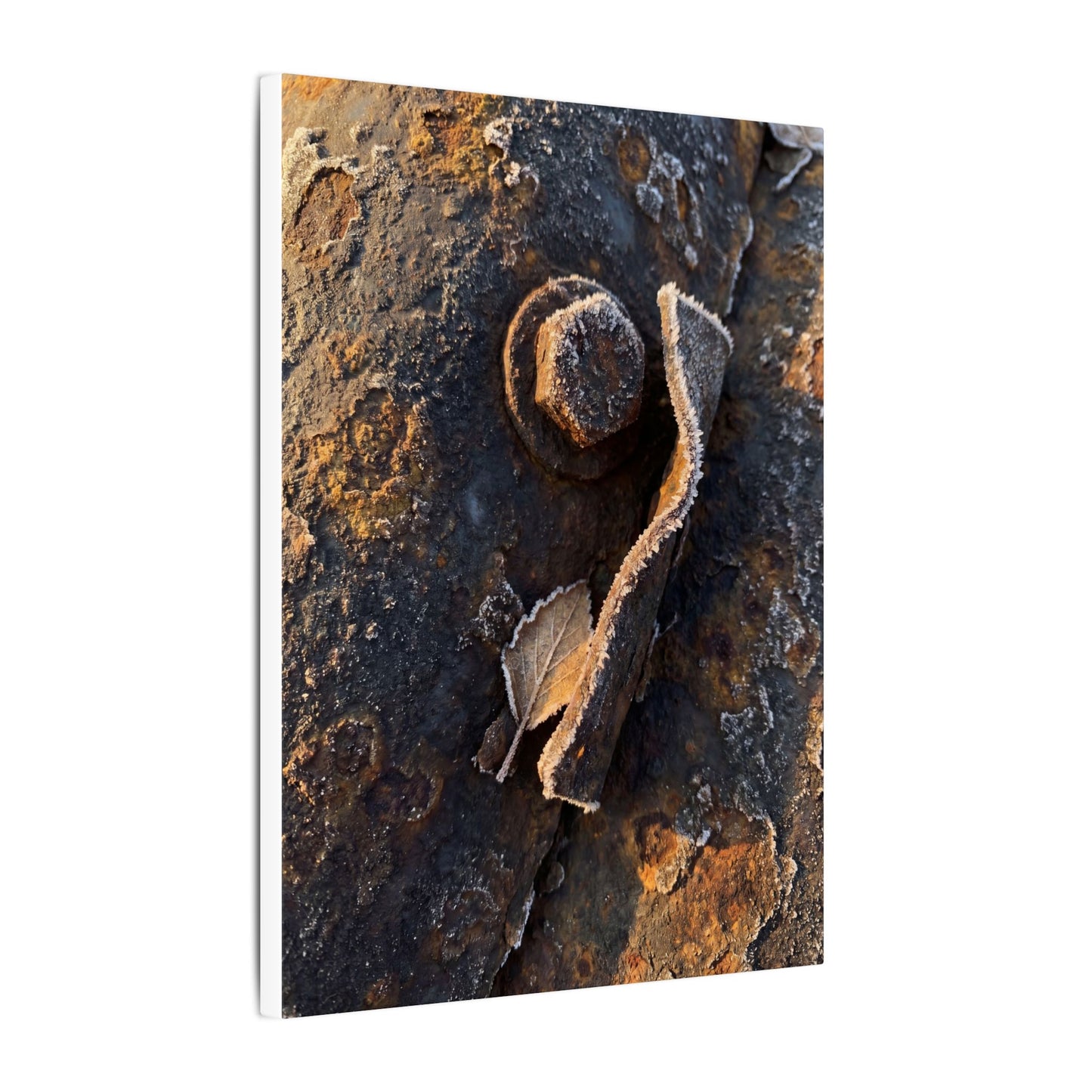 Moody Rust Patina Canvas Art - Moody Minimal Dark Japandi