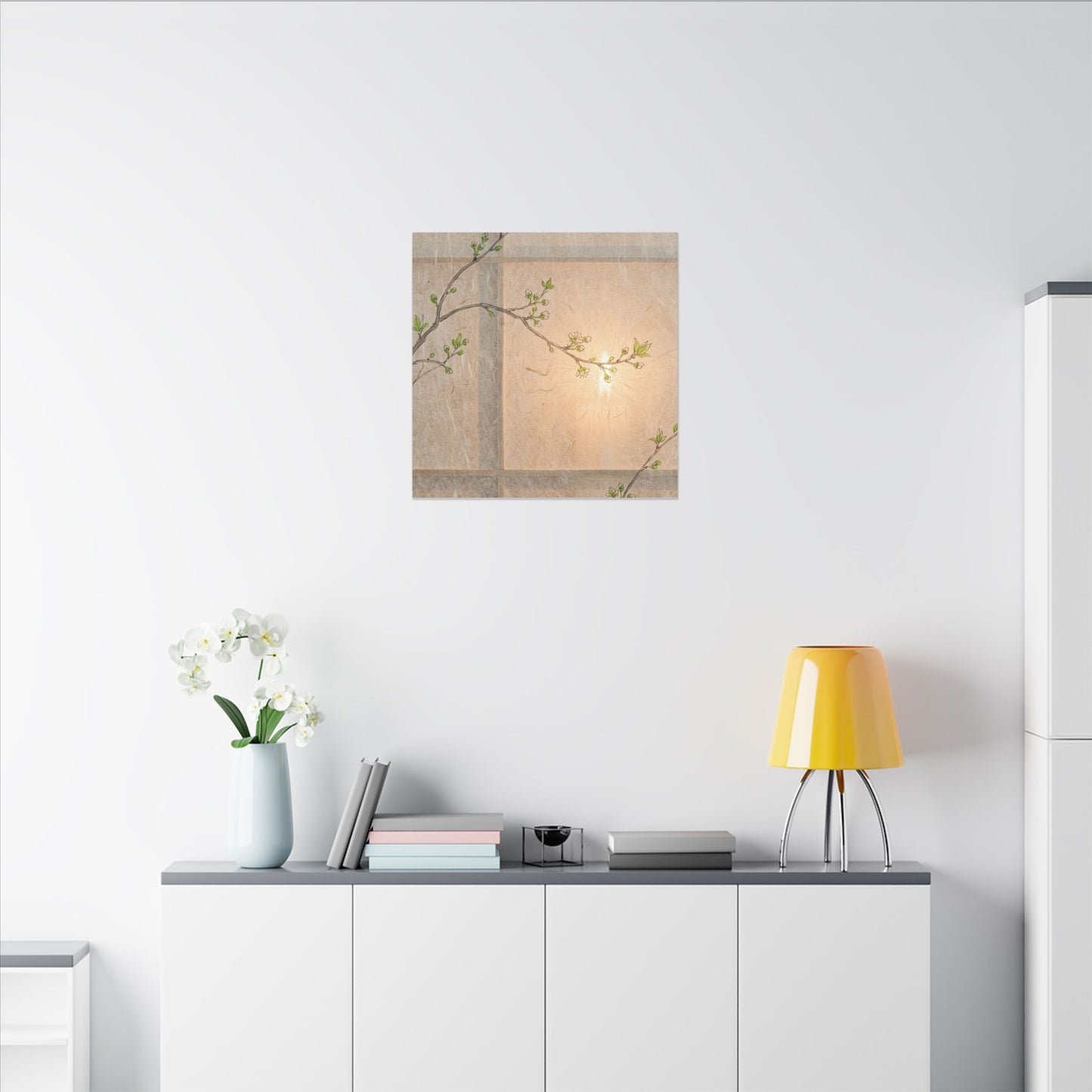 Spring Cherry Blossom Forest Whimsy Canvas Art | Rustic Decor