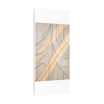 Shoji Screen Minimal Line Canvas Art | Warm Japandi Art