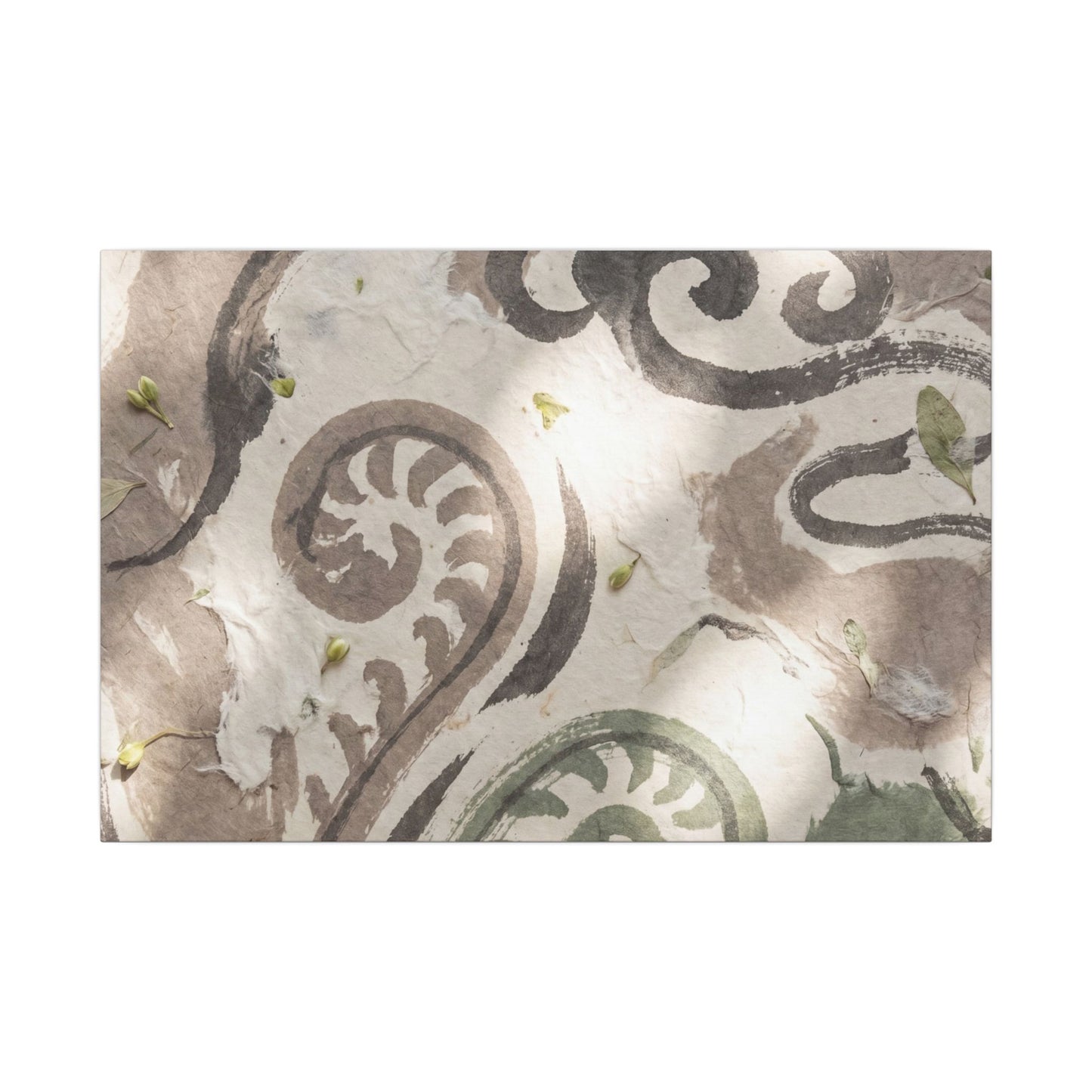 Dappled Ink Brushstroke Canvas Art - Japandi Ma