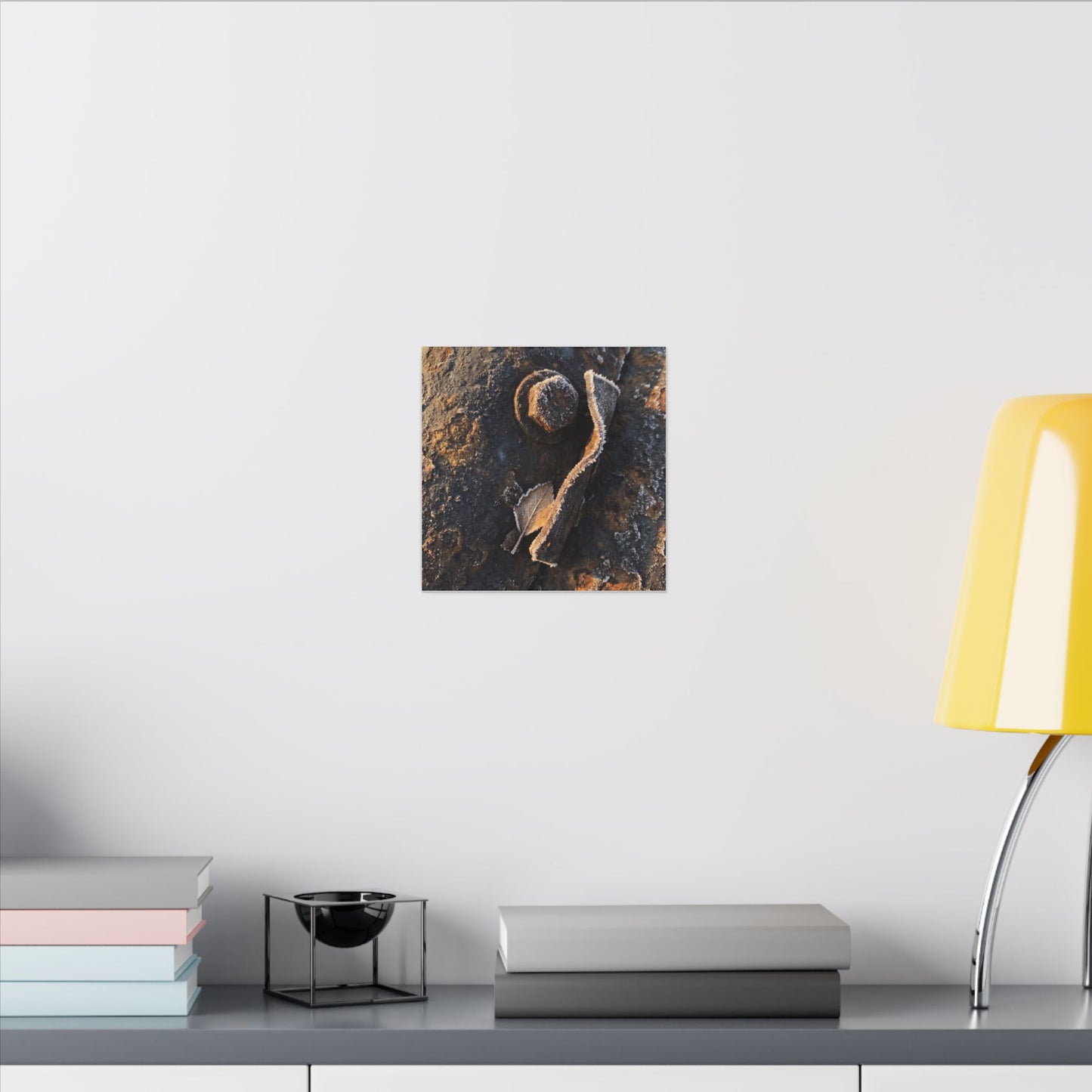 Moody Rust Patina Canvas Art - Moody Minimal Dark Japandi