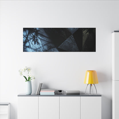 Shadow Play Winter Canvas Art | Dark Japandi Luxurious Design