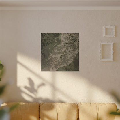 Neutral Shadow Play Canvas Art - Japanese Pattern Japandi