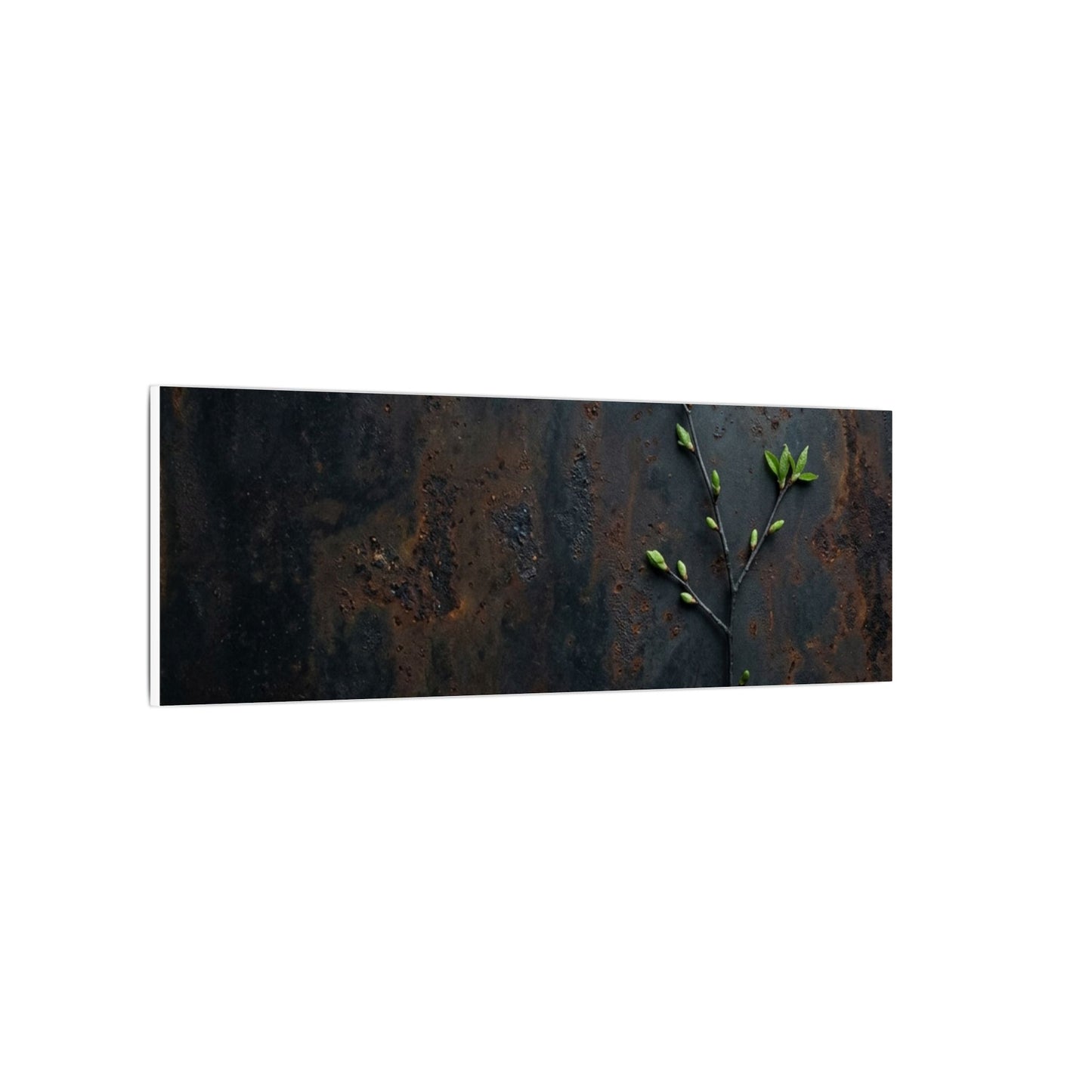 Rust Patina Moody Minimal Canvas Art | Moody Dark Japandi Art