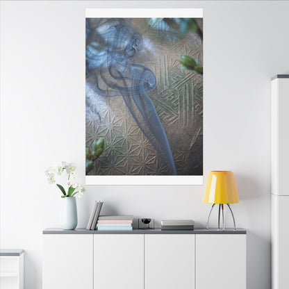 Spring Incense Smoke Japanese Pattern Canvas Art | Neutral Decor