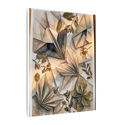 Golden Hour Paper Fold Canvas Art - Japandi Seijaku