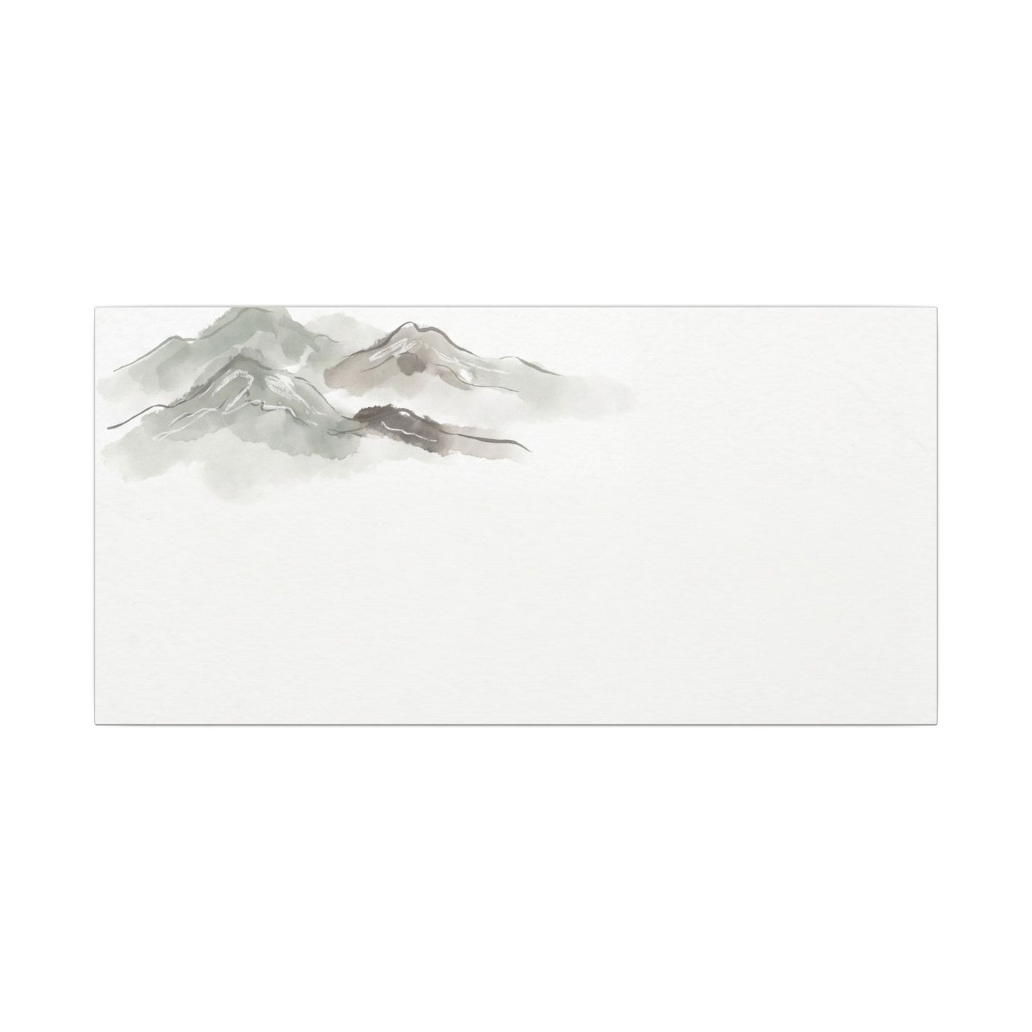 Winter Mountain Mist Minimal Line Canvas Art | Elegant Decor