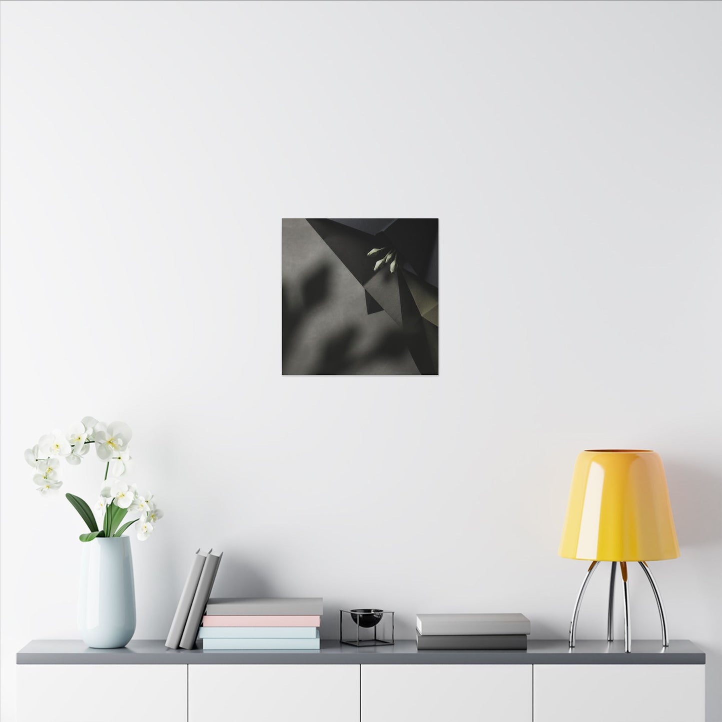 Paper Fold Moody Minimal Canvas Art | Luxurious Dark Japandi Art
