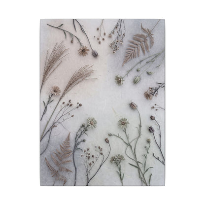 Dried Flowers Japanese Pattern Canvas Art | Elegant Japandi Art